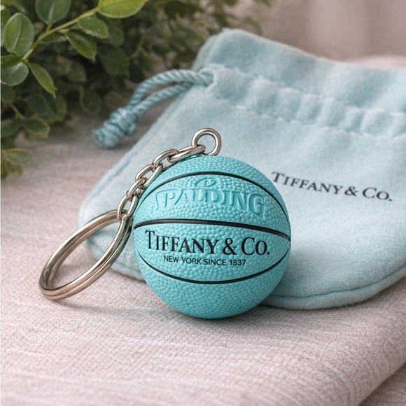 Spalding Accessories - Spalding x Tiffany blue basketball keychain with Dustbag